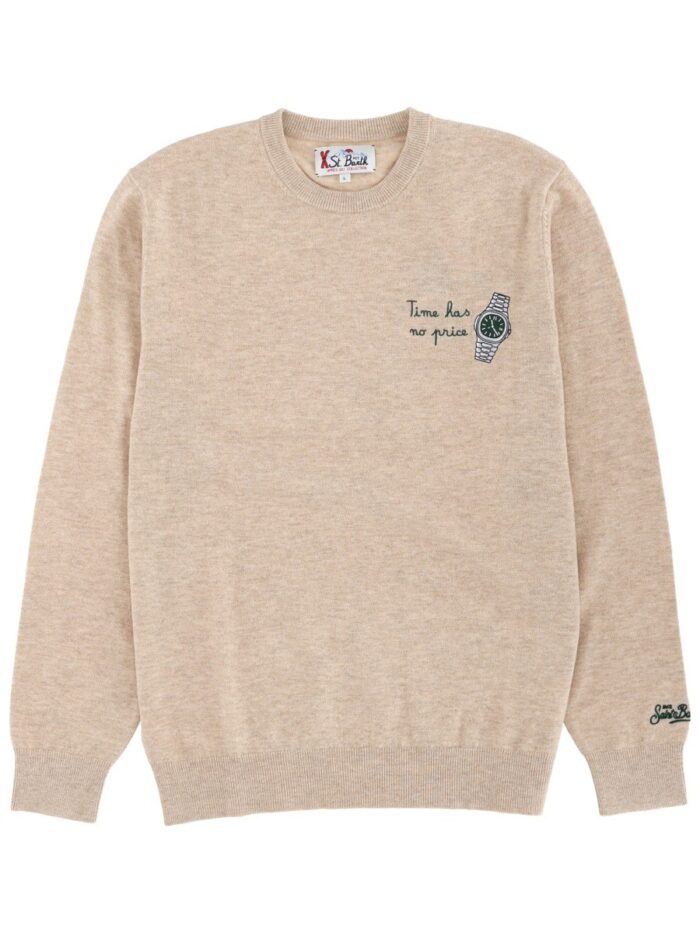 MC2 SAINT BARTH SWEATER WITH EMBROIDERY