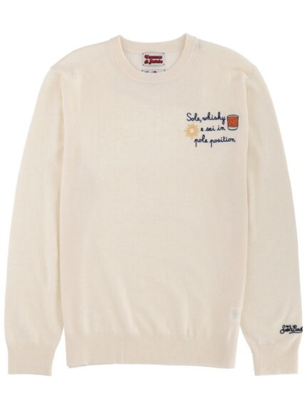 MC2 SAINT BARTH SWEATER WITH EMBROIDERY