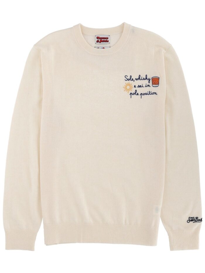 MC2 SAINT BARTH SWEATER WITH EMBROIDERY