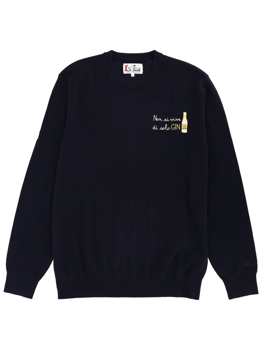 MC2 SAINT BARTH SWEATER WITH EMBROIDERY