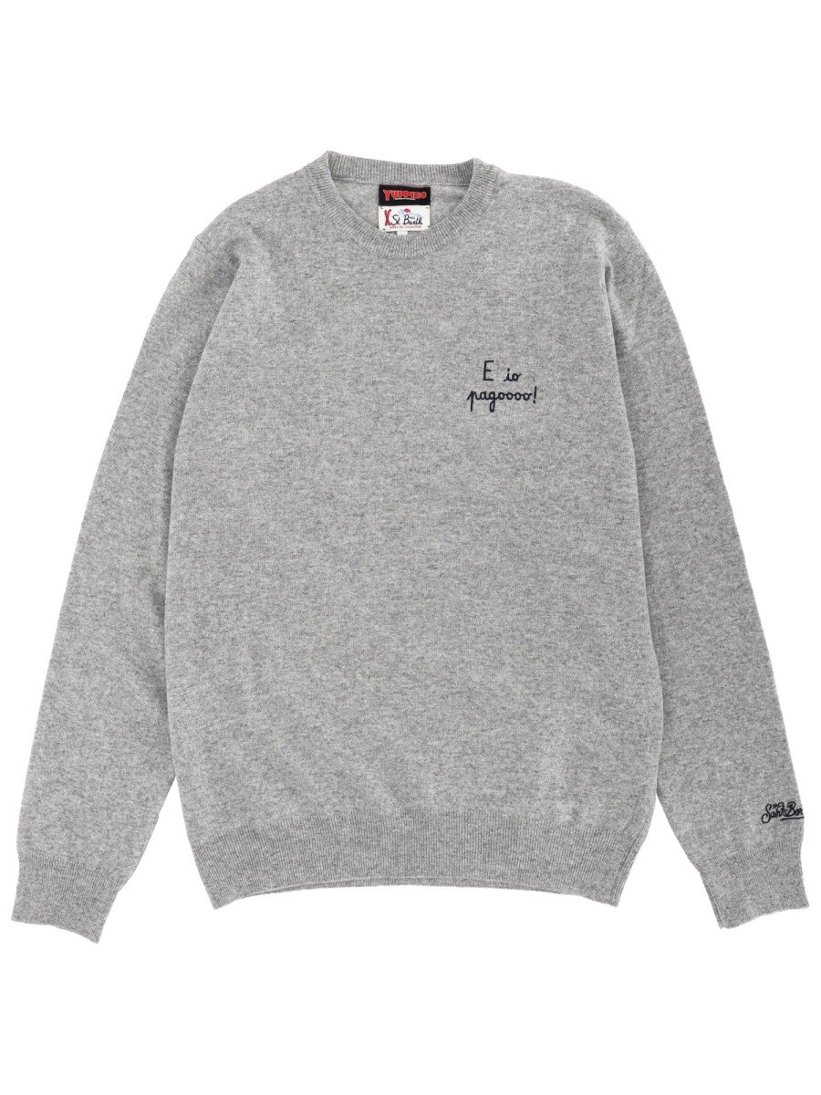 MC2 SAINT BARTH SWEATER WITH EMBROIDERY
