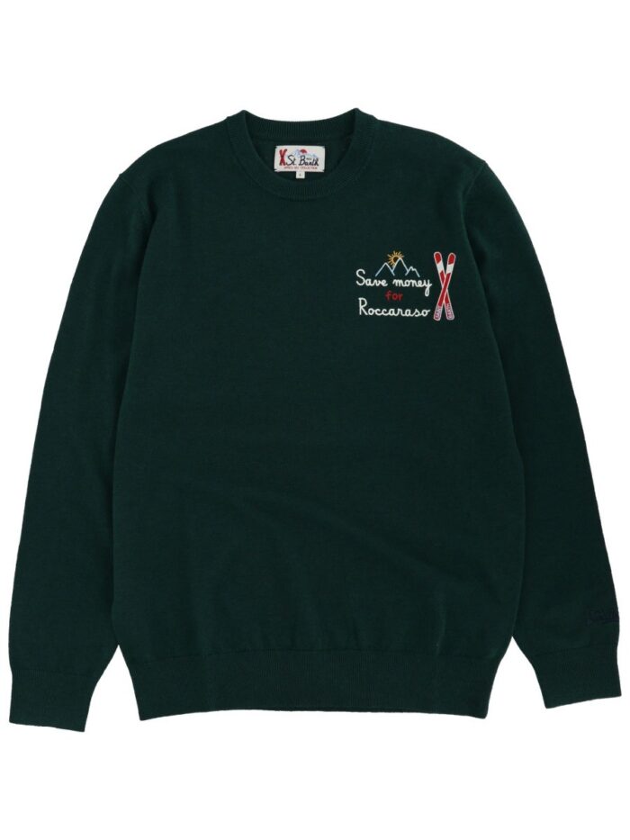 MC2 SAINT BARTH SWEATER WITH EMBROIDERY