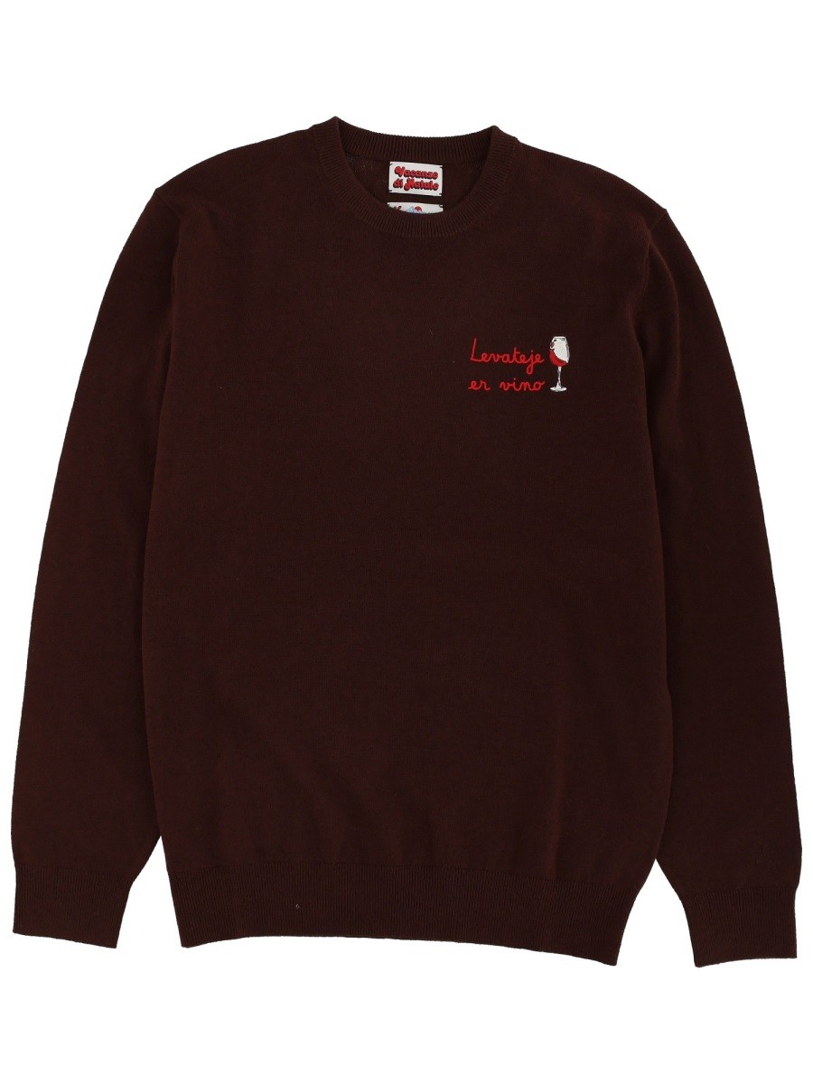 MC2 SAINT BARTH SWEATER WITH EMBROIDERY