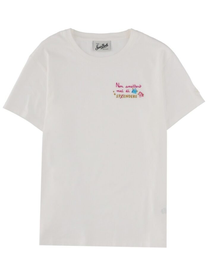 MC2 SAINT BARTH T-SHIRT WITH EMBROIDERY