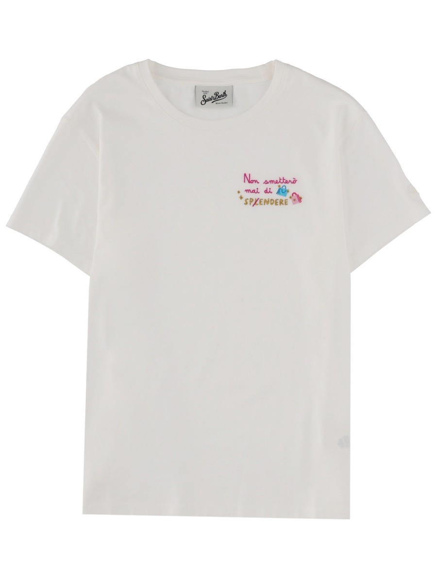 MC2 SAINT BARTH T-SHIRT WITH EMBROIDERY