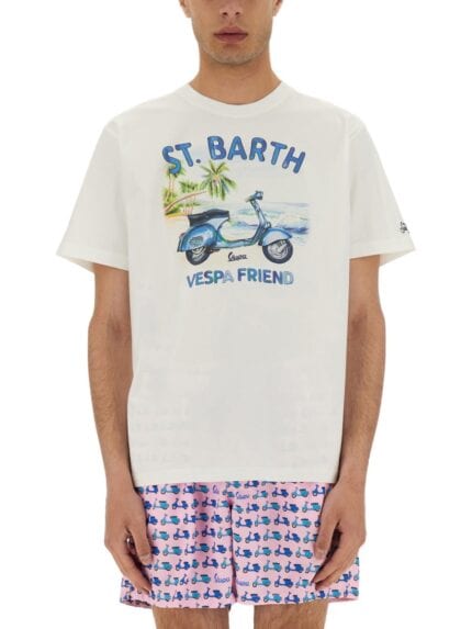 MC2 SAINT BARTH T-SHIRT WITH PRINT