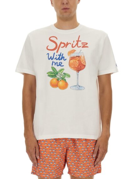 MC2 SAINT BARTH T-SHIRT WITH PRINT