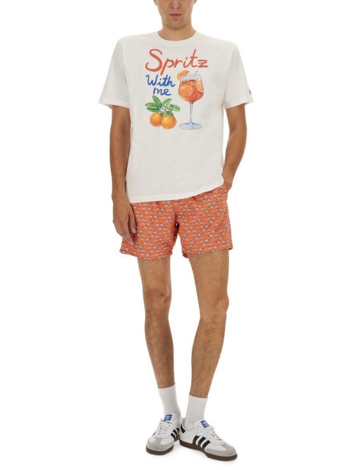 MC2 SAINT BARTH T-SHIRT WITH PRINT