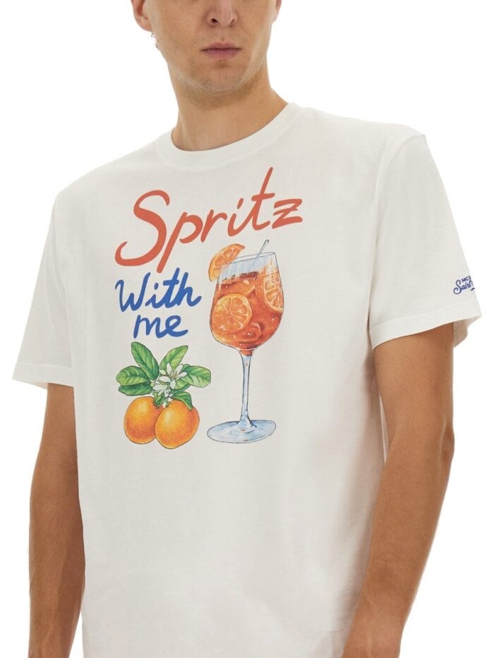 MC2 SAINT BARTH T-SHIRT WITH PRINT