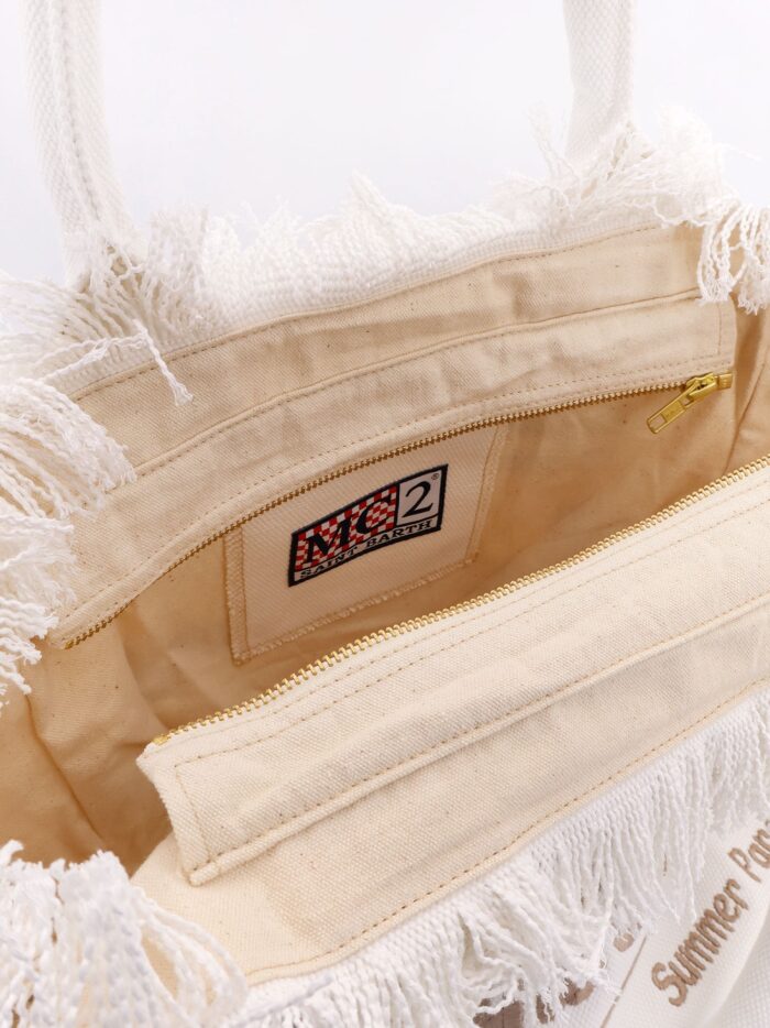 mc2 saint barth vanity canvas handbag with rhinestones MC2 SAINT BARTH Vanity Canvas Handbag With Rhinestones