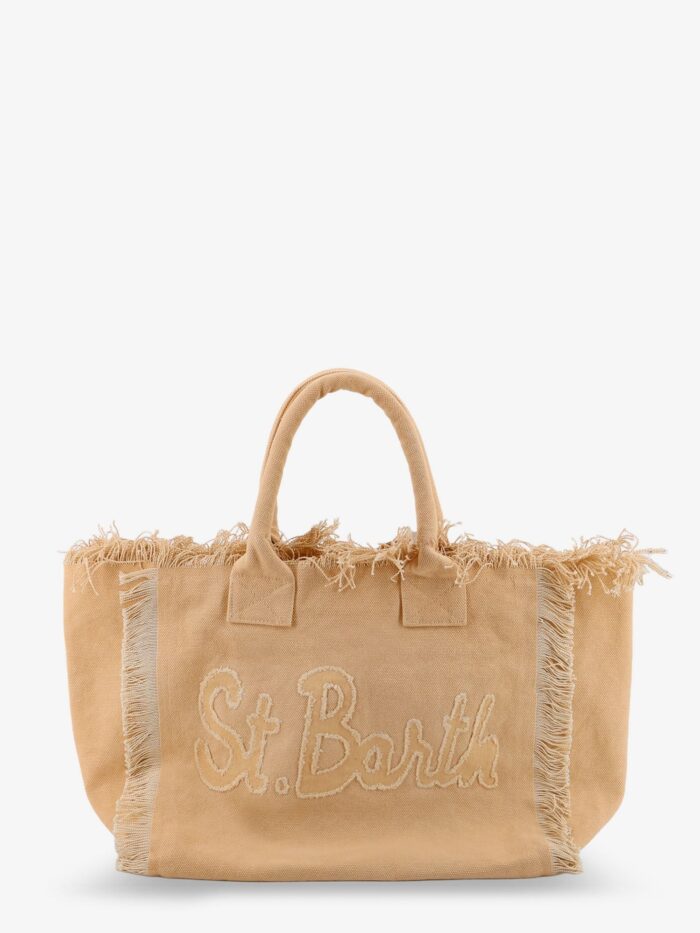 MC2 SAINT BARTH Vanity Canvas Shioulder Bag With Frayed Edges