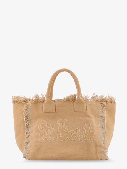 MC2 SAINT BARTH Vanity Canvas Shioulder Bag With Frayed Edges