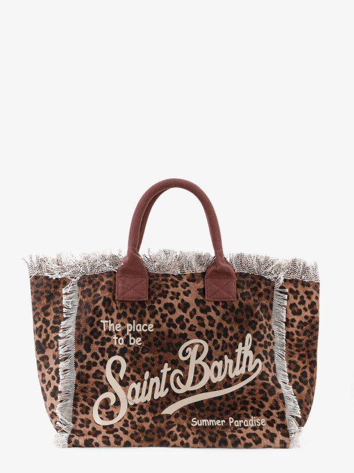 MC2 SAINT BARTH Vanity Canvas Shoulder Bag With Animal Print