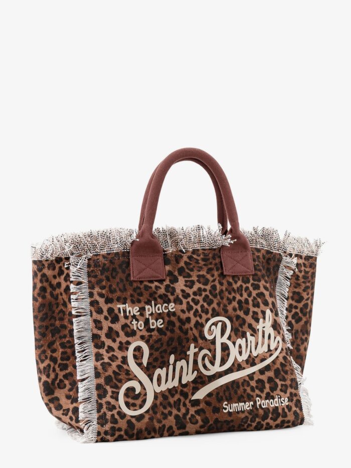 MC2 SAINT BARTH Vanity Canvas Shoulder Bag With Animal Print