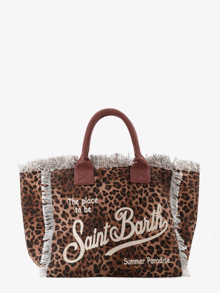 MC2 SAINT BARTH Vanity Canvas Shoulder Bag With Animal Print
