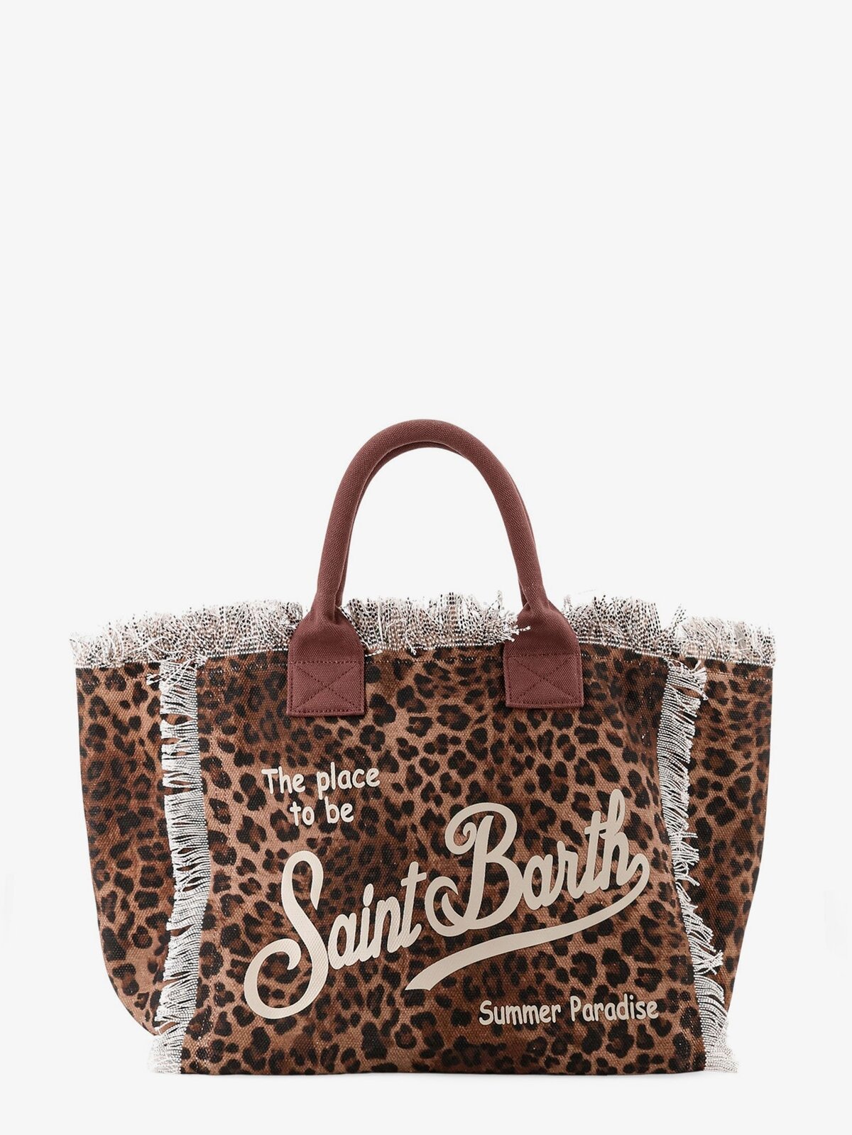 MC2 SAINT BARTH Vanity Canvas Shoulder Bag With Animal Print