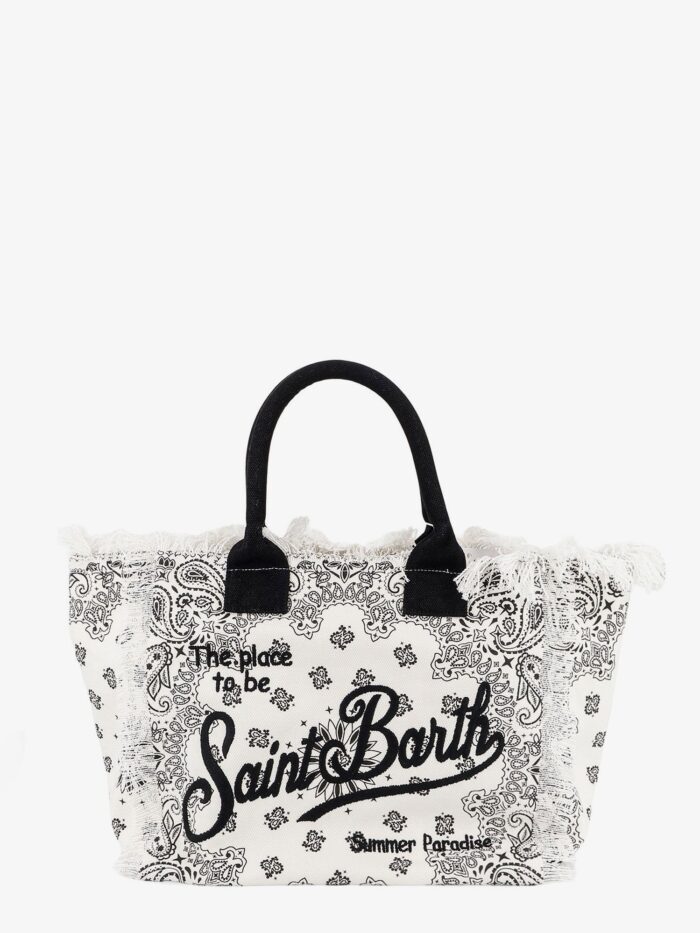 MC2 SAINT BARTH Vanity Canvas Shoulder Bag With Bandana Print