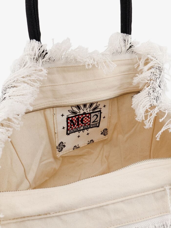 MC2 SAINT BARTH Vanity Canvas Shoulder Bag With Bandana Print