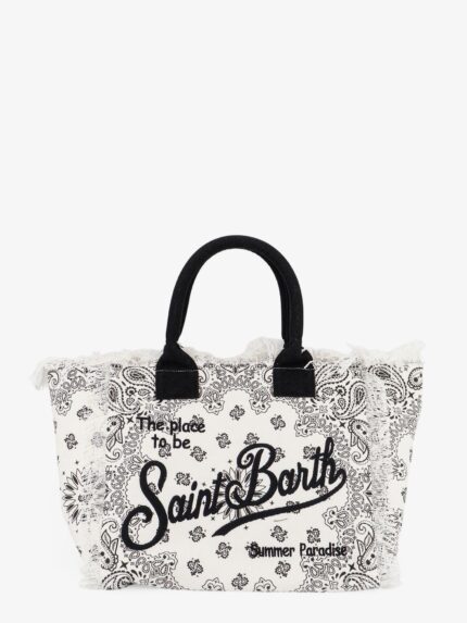 MC2 SAINT BARTH Vanity Canvas Shoulder Bag With Bandana Print