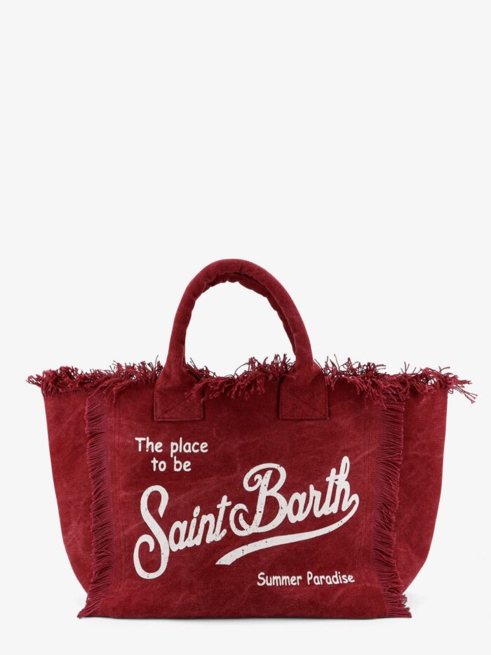 MC2 SAINT BARTH Vanity Canvas Shoulder Bag With Frayed Edges