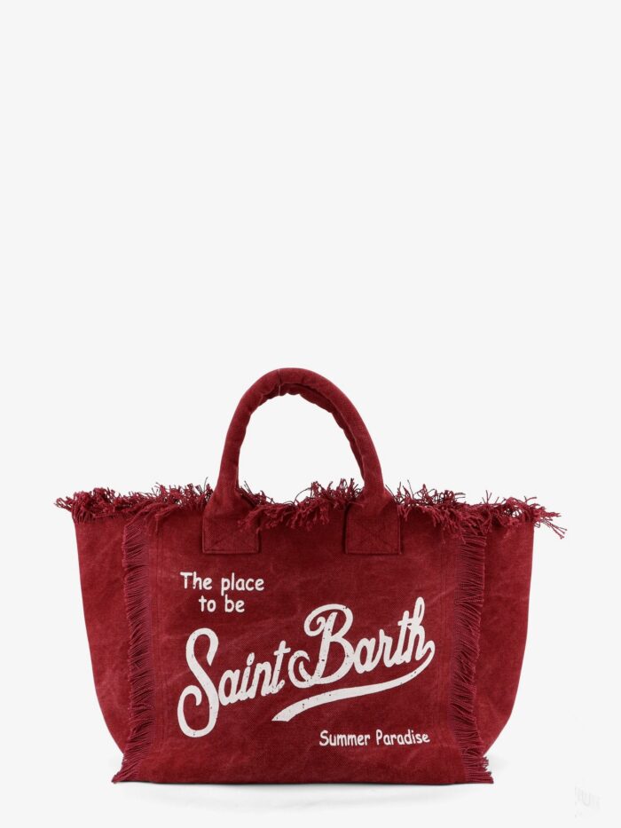 MC2 SAINT BARTH Vanity Canvas Shoulder Bag With Frayed Edges
