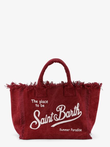 MC2 SAINT BARTH Vanity Canvas Shoulder Bag With Frayed Edges