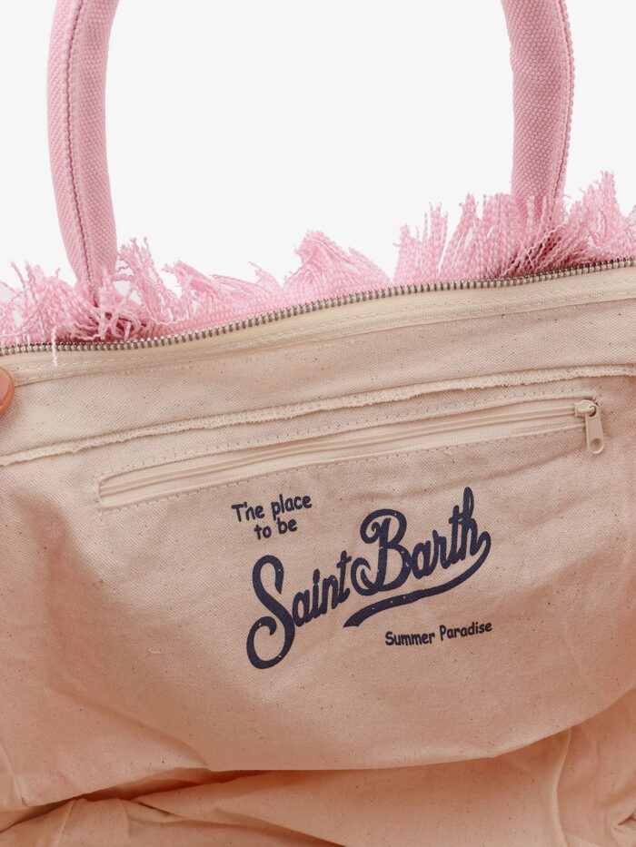 MC2 SAINT BARTH Vanity Canvas Shoulder Bag With Front Logo Print