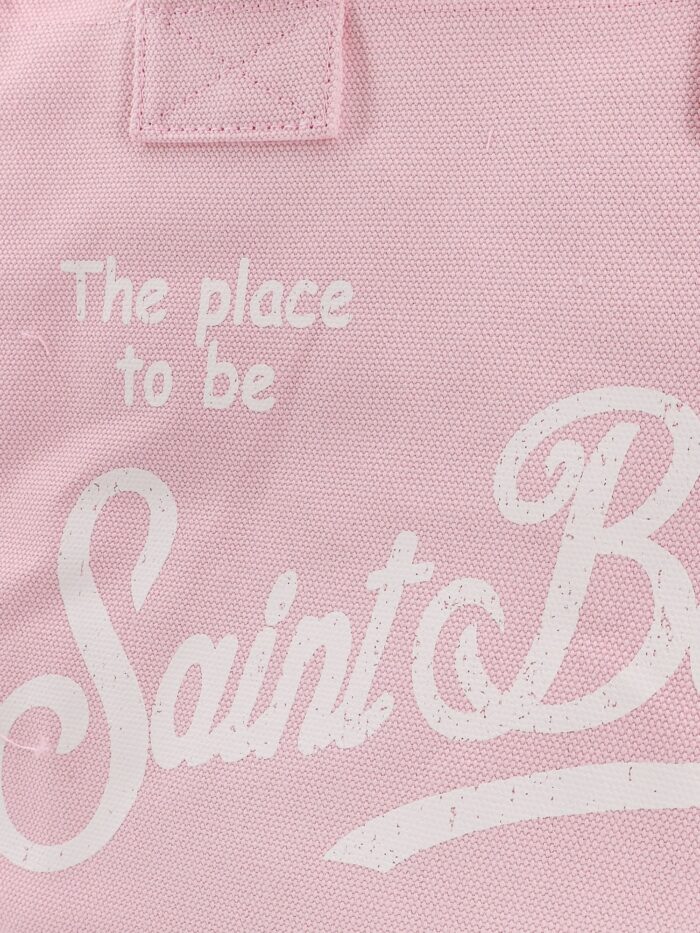 MC2 SAINT BARTH Vanity Canvas Shoulder Bag With Front Logo Print
