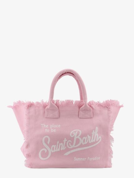 MC2 SAINT BARTH Vanity Canvas Shoulder Bag With Front Logo Print