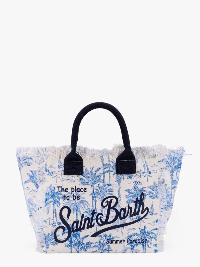 MC2 SAINT BARTH Vanity Cotton Handbag With Logo Print