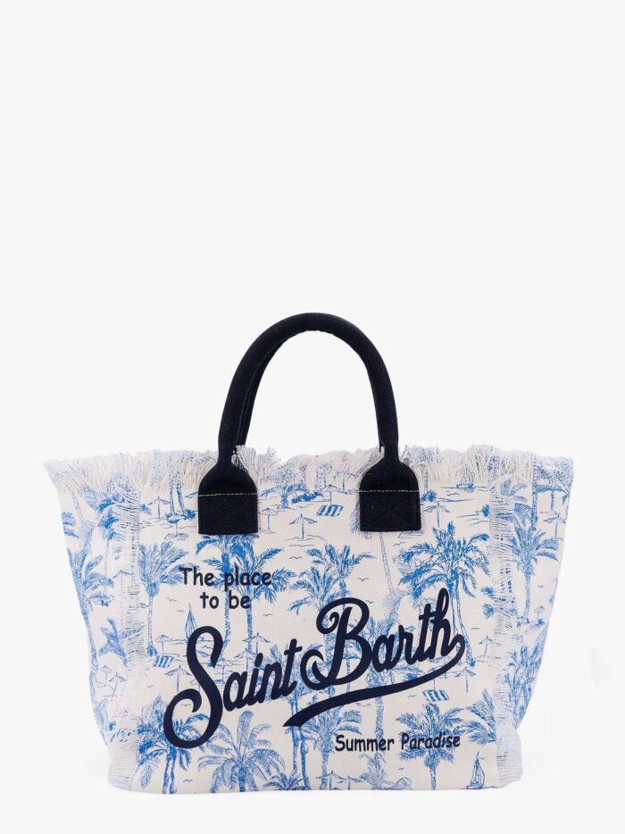 MC2 SAINT BARTH Vanity Cotton Handbag With Logo Print