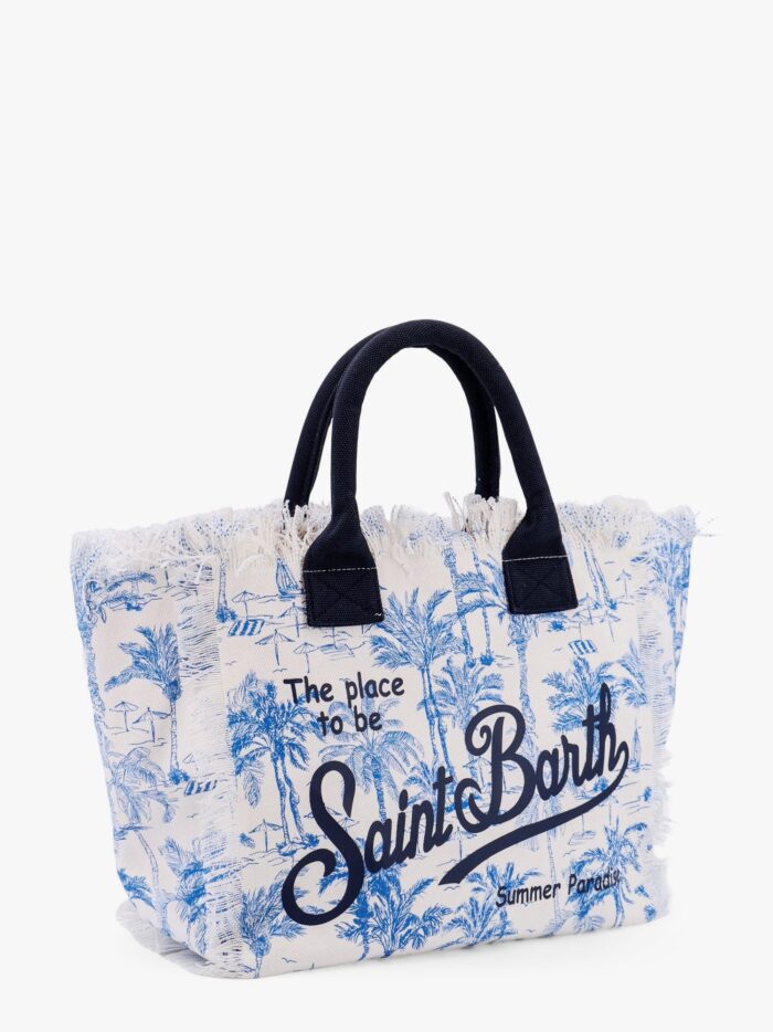 MC2 SAINT BARTH Vanity Cotton Handbag With Logo Print
