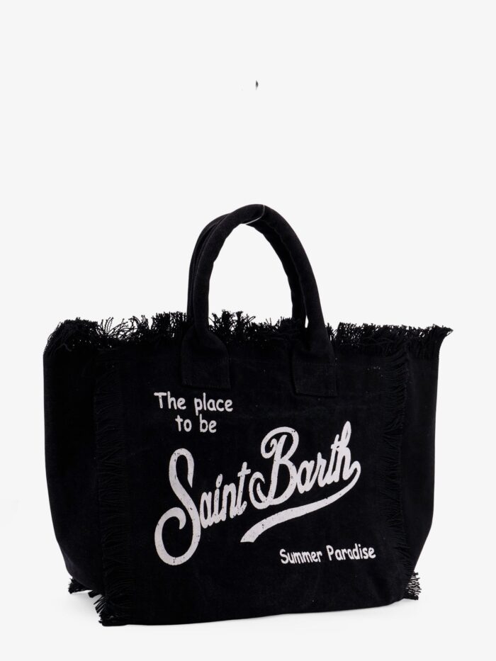 MC2 SAINT BARTH Vanity Cotton Handbag With Maxi Logo Print