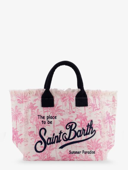 MC2 SAINT BARTH Vanity Cotton Handbag With Saint Beach Print