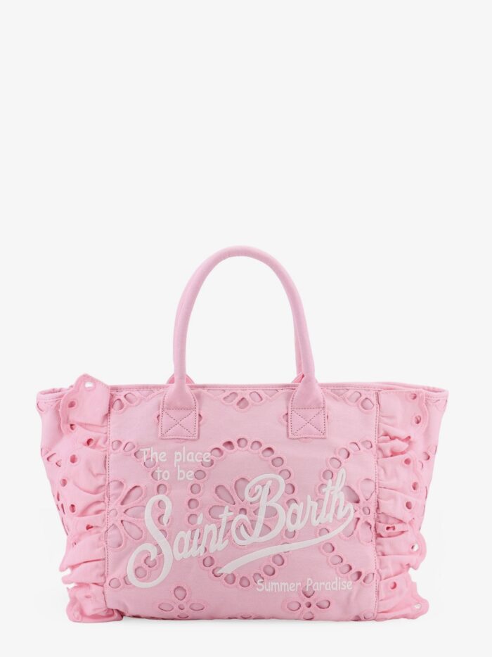 MC2 SAINT BARTH Vanity Embroidered Cotton Handbag With Volant