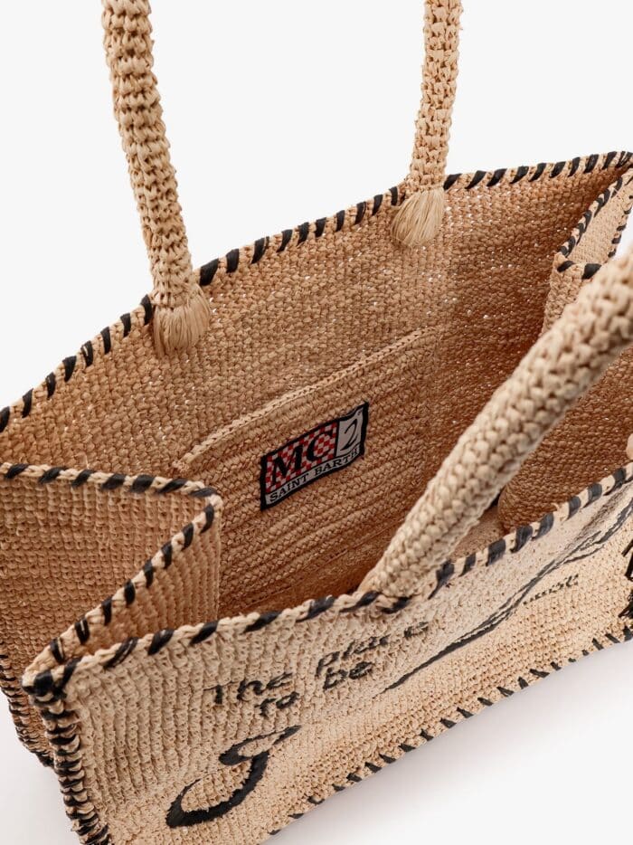 MC2 SAINT BARTH Vanity Rafia Handbag