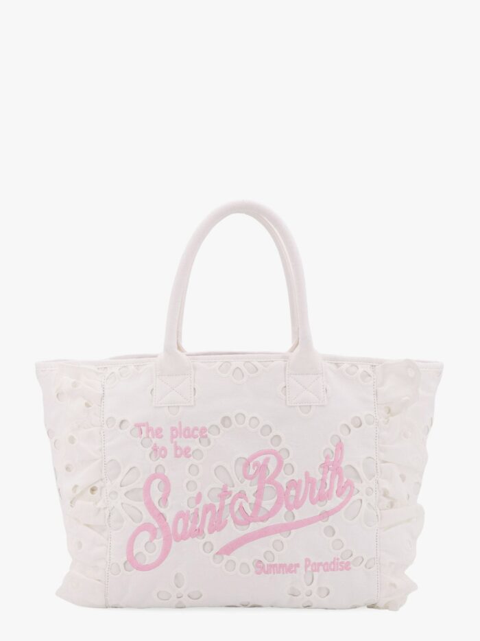 MC2 SAINT BARTH Vanity Volant Cotton Handbag With Embroidery