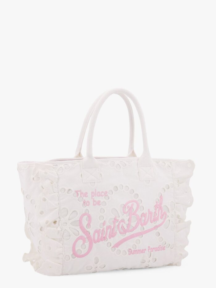 MC2 SAINT BARTH Vanity Volant Cotton Handbag With Embroidery