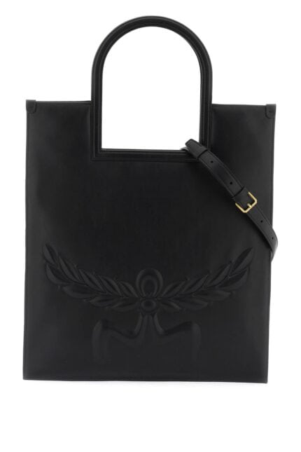 MCM Aren Fold Nappa Leather Tote Bag