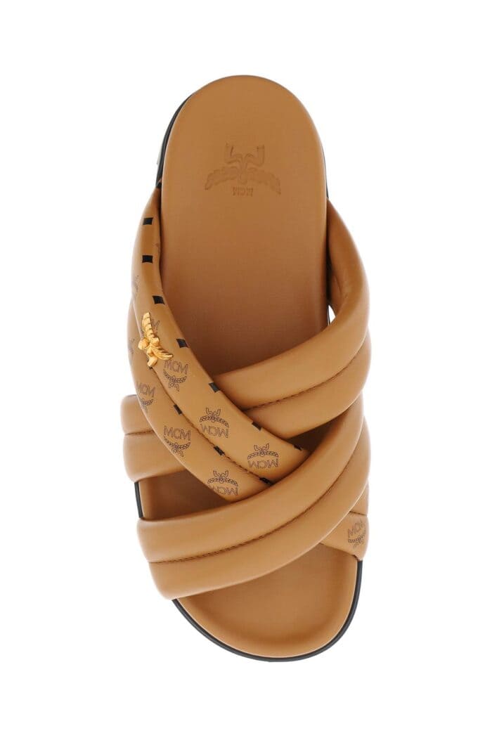 MCM Leather Monogram Sandals With