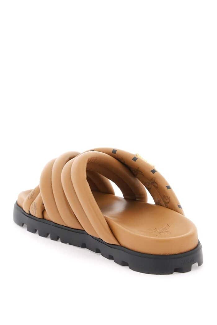 MCM Leather Monogram Sandals With