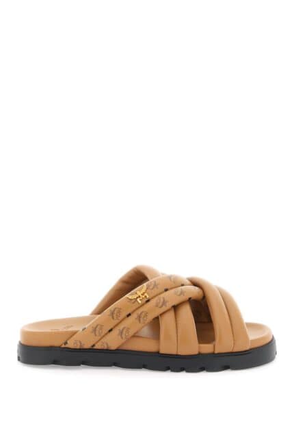 MCM Leather Monogram Sandals With