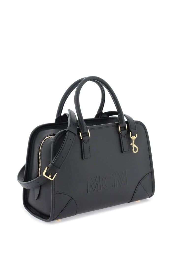 mcm medium aren boston bowling bag MCM Medium Aren Boston Bowling Bag