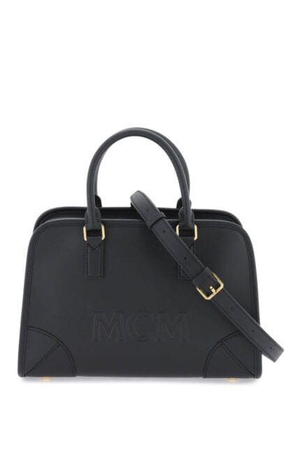 MCM Medium Aren Boston Bowling Bag