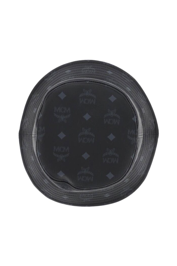 mcm visetos bucket hat in faux leather MCM Visetos Bucket Hat In Faux Leather