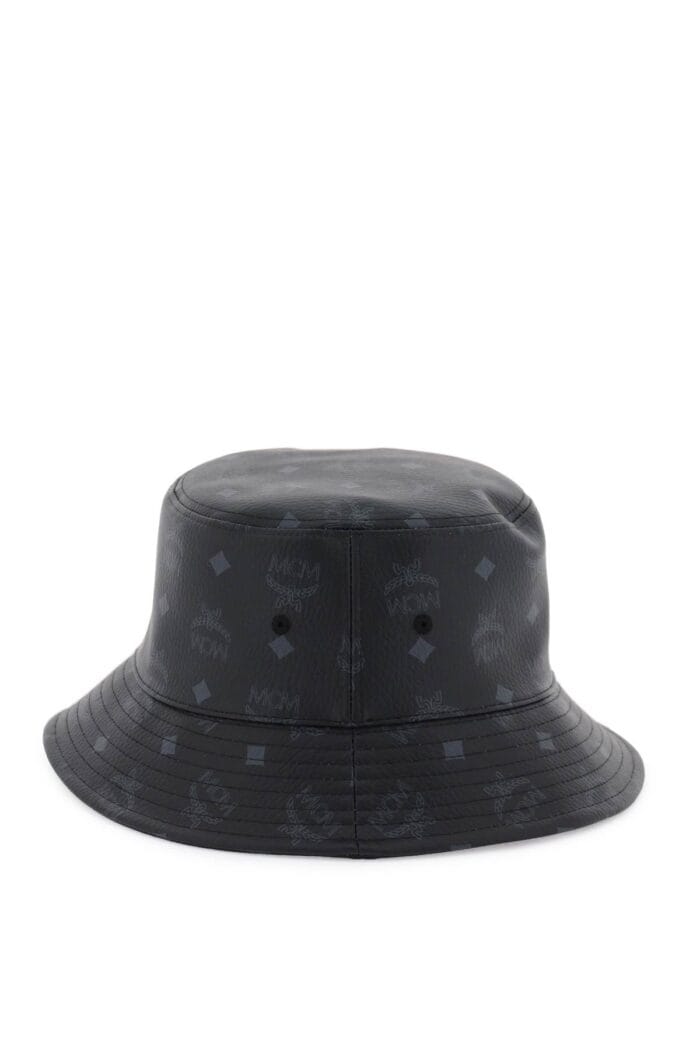 mcm visetos bucket hat in faux leather MCM Visetos Bucket Hat In Faux Leather