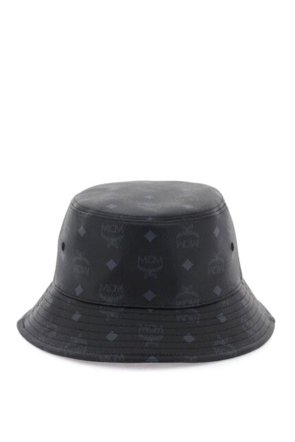 MCM Visetos Bucket Hat In Faux Leather