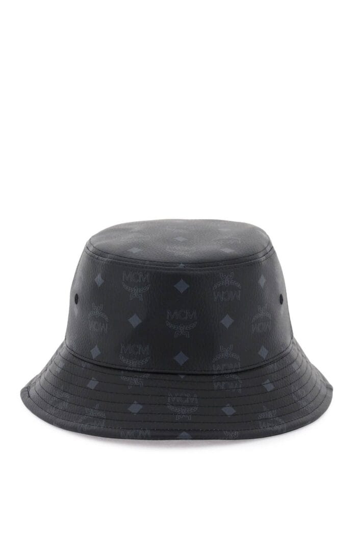 mcm visetos bucket hat in faux leather MCM Visetos Bucket Hat In Faux Leather