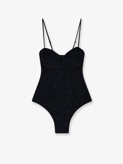 MC2 SAINT BARTH Medea One-piece Lurex Fabric Swimsuit