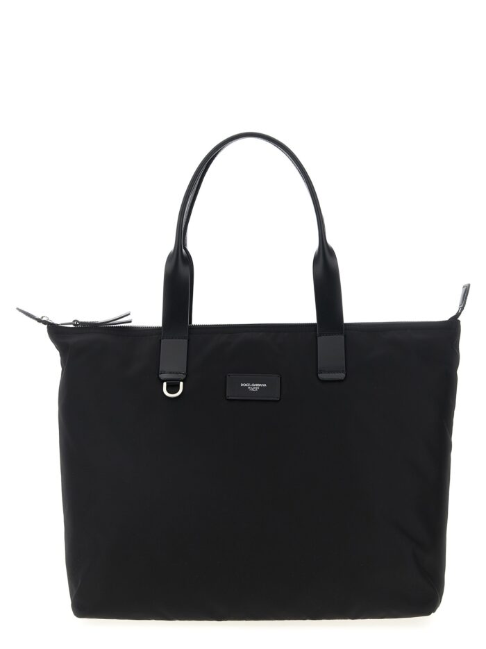 dolce & gabbana media logo patch shopping bag Dolce & Gabbana Media Logo Patch Shopping Bag